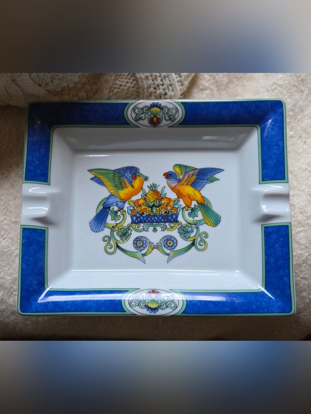 Vintage Limoges Porcelain Vide Poche Ashtray by Philippe Deshoulières Sophie d'E